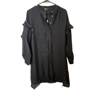Nwt Kayra Black Tunic Dress Size 38/6 Turkey jewels